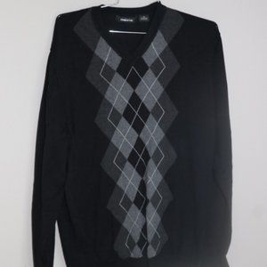Claiborne Argyle V-neck Sweater